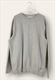 VINTAGE CARHARTT SWEATSHIRT BASIC WORKWEAR IN GREY XL