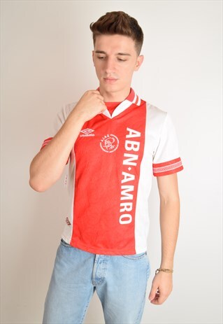 VINTAGE UMBRO AJAX AMSTERDAM JERSEY FOOTBALL SHIRT (2560)