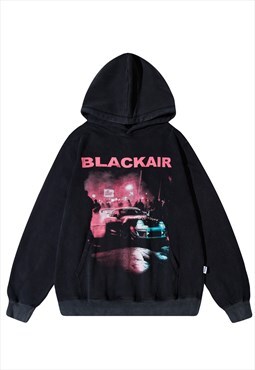 Racing car hoodie motorsport pullover sports jumper in black