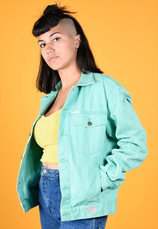 TURQUOISE GUESS DENIM JACKET