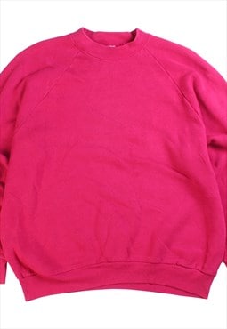 Fruit of the Loom  Crewneck Sweatshirt Large Pink