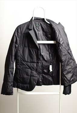 Vintage Benetton Quilted Jacket/Blazer Black