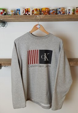 Vintage Calvin Klein sweatshirt 90s grey