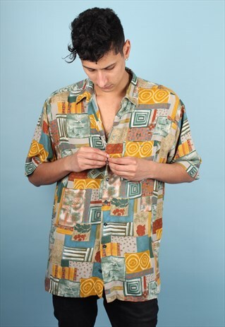 VINTAGE CRAZY PATTERN SHIRT ASM1036