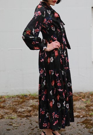FLORAL DAISY PRINT ELASTICATED WAIST MAXI DRESS WEDDING
