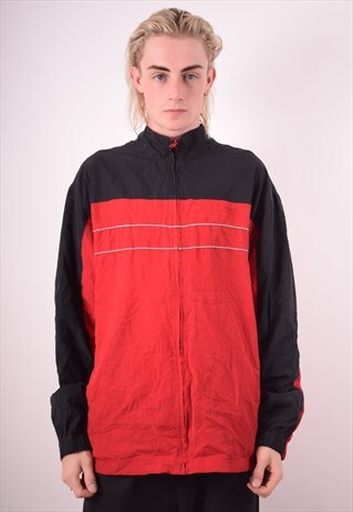 REEBOK MENS VINTAGE TRACKSUIT TOP JACKET XXL RED 90S