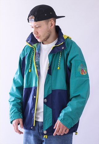 VINTAGE MENS HELLY HANSEN WINDBREAKER WATERPROOF JACKET