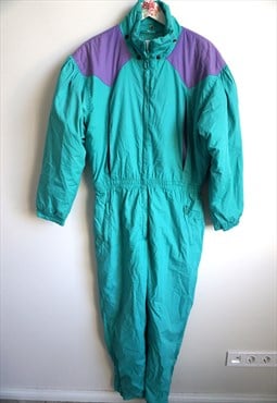 Vintage Onepiece Skisuit Skiing Ski Suit Overall Romper Snow