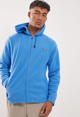 VINTAGE FILA FLEECE ZIP-UP HOODIE