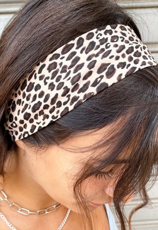 COTTON HAIRBAND - LEOPARD PATTERN