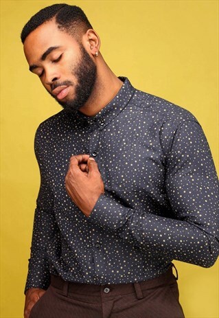 DOT PRINT COTTON SHIRT