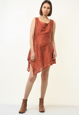 Silky Bronze Mini A Line Mini Length Dress size S Small 4592