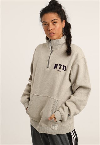 VINTAGE CHAMPION EMBROIDERED 1/4 ZIP SWEATSHIRT