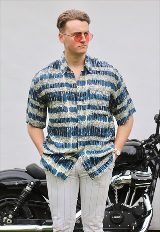 BOGARI TAPESTRY MOSAIC VINTAGE SHORT SLEEVE SHIRT