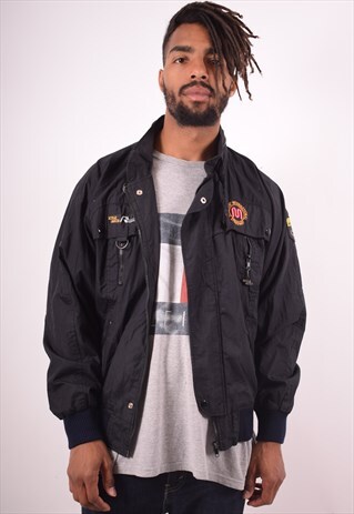 MENS VINTAGE JACKET LARGE BLACK 90S