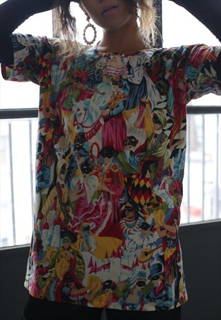 VINTAGE KENZO JUNGLE PRINT 90S OVERSIZED TUNIC T-SHIRT