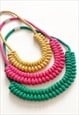 HANDMADE BY TINNI THE MAYA COTTON NECKLACE CORAL