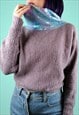 CHARLOTTE RUSSE y2k Knit Sweater Sequins Collar Cowl neck
