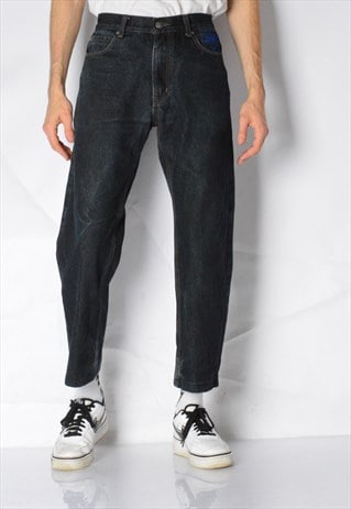 Y2K Bluish Grey Embroidered Jeans | Magic Kale | ASOS Marketplace
