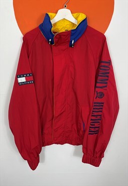 Tommy Hilfiger Spell Out Windbreaker Red Large