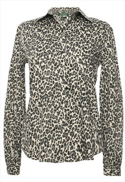 Grey Leopard Ralph Lauren Shirt - S