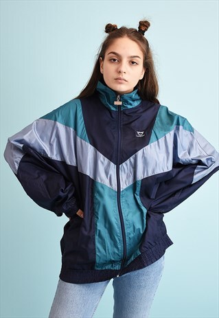 90'S RETRO ATHLEISURE SPORTS SHIMMER OVERSIZED BOMBER JACKET