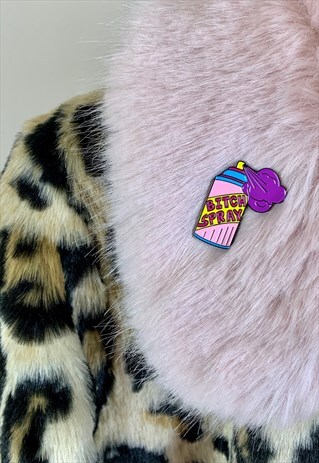 ENAMEL BITCH SPRAY PASTEL PIN BADGE