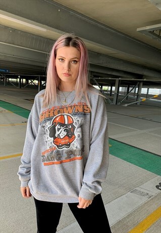 VINTAGE LEE NFL USA CLEVELAND BROWNS GRAPHIC SWEATSHIRT