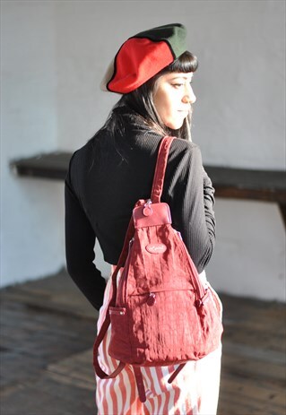 VINTAGE BURGUNDY BACKPACK