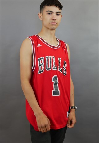 RED CHICAGO BULLS NBA BASKETBALL VEST JERSEY