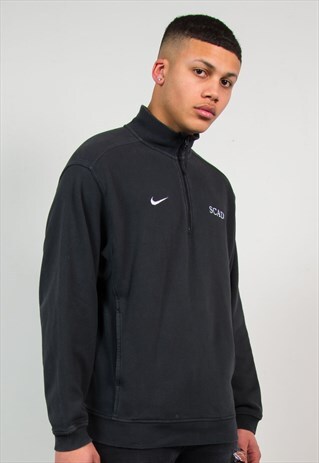 NIKE BLACK QUARTER ZIP SWEATSHIRT