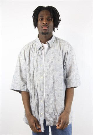 VINTAGE VALENTINO PATTERNED GREY SHIRT
