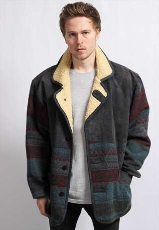 VINTAGE AZTEC SHERPA JACKET