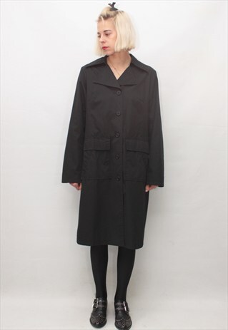 VINTAGE 90'S AMAZING CLASSIC BEAUTIFULL BLACK LIGHT COAT