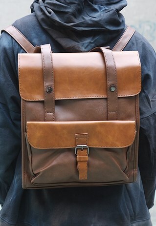 SHALEX FOLDOVER BACKPACK - BROWN