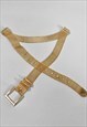 80'S VINTAGE GOLD METAL CHAINMAIL LADIES BELT