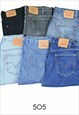 VINTAGE LEVIS 505 STRAIGHT LEG JEANS MID BLUE VARIOUS SIZES