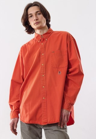 90'S VINTAGE MENS TOMMY HILFIGER LONG SLEEVE CASUAL SHIRT