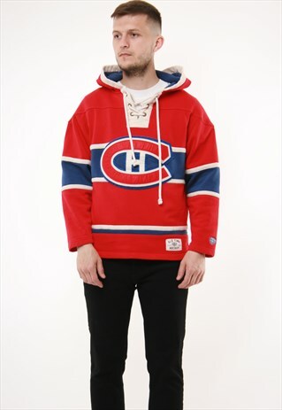 90S VINTAGE RARE CHAMPION OLD TIME HOCKEY HOODIE 14104