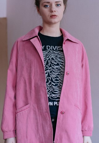 VINTAGE 90S DUST PINK PARKA JACKET