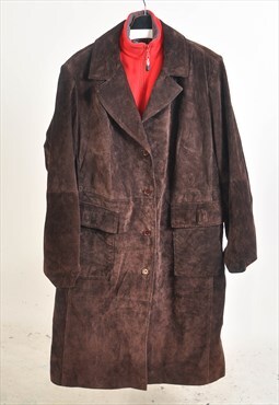 VINTAGE 90S suede leather blazer coat