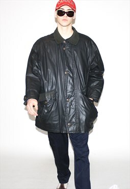 Vintage 90s warm windbreaker jacket in black