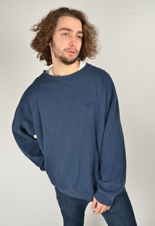 VINTAGE STARTER SWEATSHIRT IN NAVY BLUE