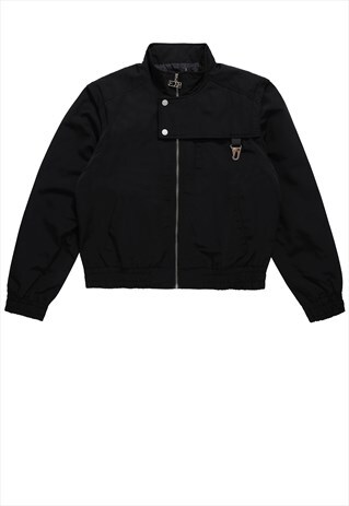 GORPCORE GRUNGE JACKET DETACHABLE UTILITY BOMBER IN BLACK