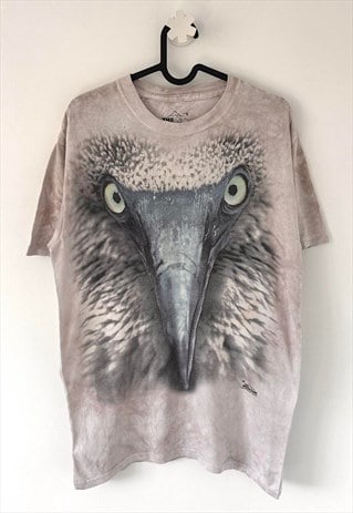 The mountain bird eagle tie dye pink T-shirt small nature 