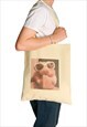 HAMSTER WEARING GLASSES FUNNY TOTE BAG COOL HAMSTER MEME