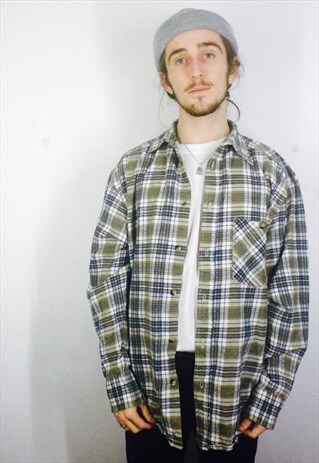 VINTAGE 90S CHECK FLANNEL SHIRT