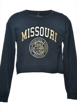 Vintage Cropped Missouri Printed Sweatshirt - M