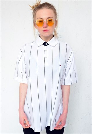 TOMMY HILFIGER VINTAGE WHITE POLO T-SHIRT