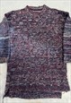 VINTAGE KNITTED JUMPER ABSTRACT PATTERNED KNIT SWEATER